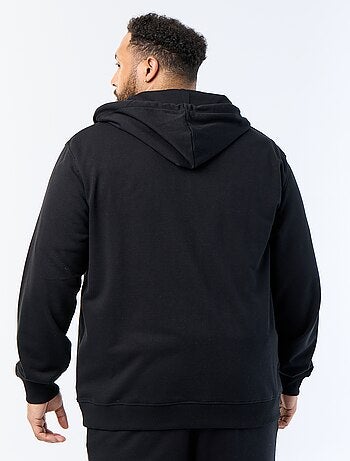 Effen hoodie met rits