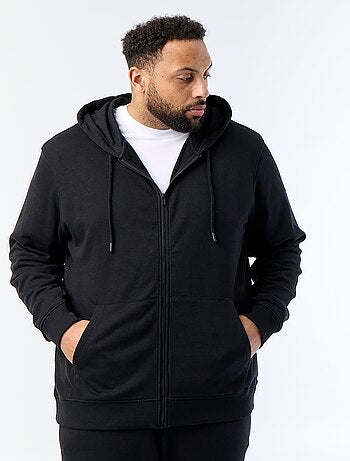 Effen hoodie met rits