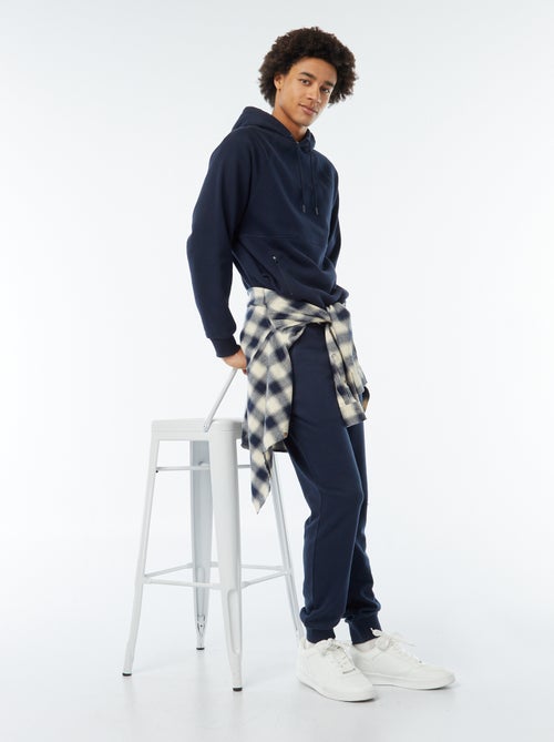 Effen hoodie met zakken met ritsje - Kiabi