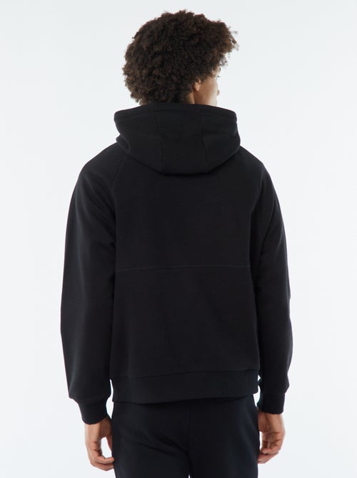 Effen hoodie met zakken met ritsje - Kiabi