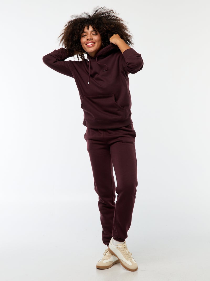 Effen hoodie Paars - Kiabi
