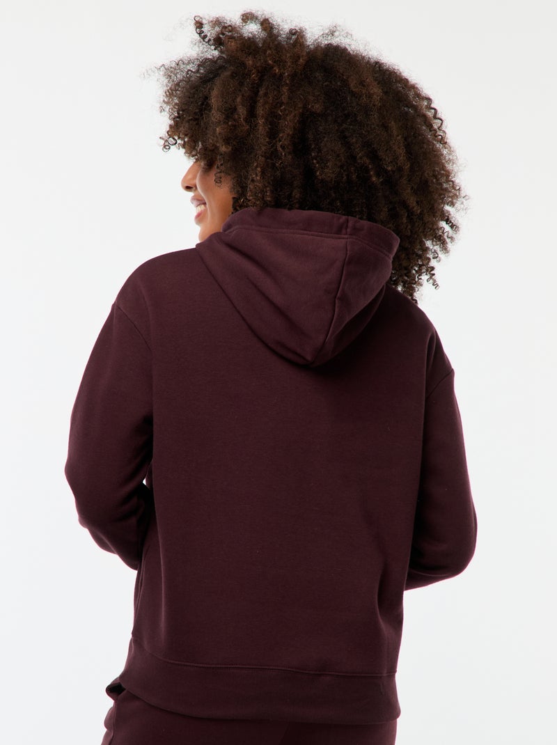 Effen hoodie Paars - Kiabi