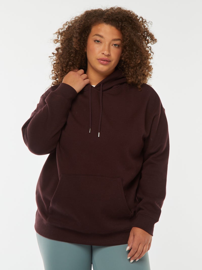 Effen hoodie Paars - Kiabi