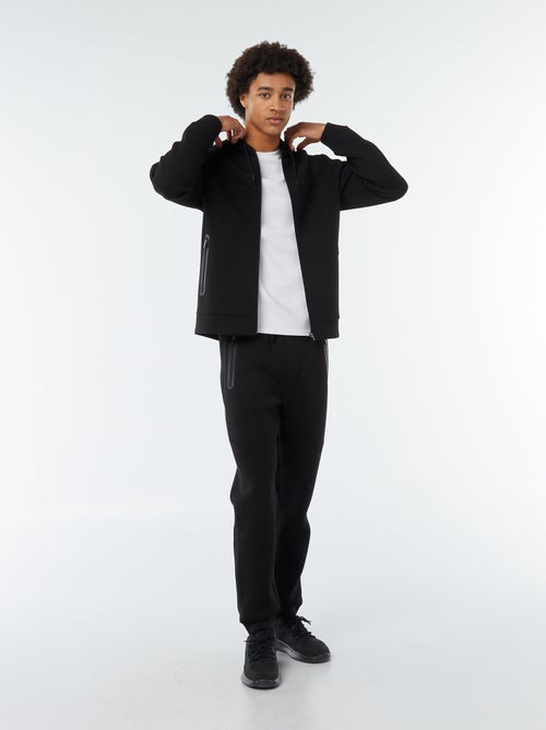 Effen hoodie van neopreenachtige stof - Kiabi