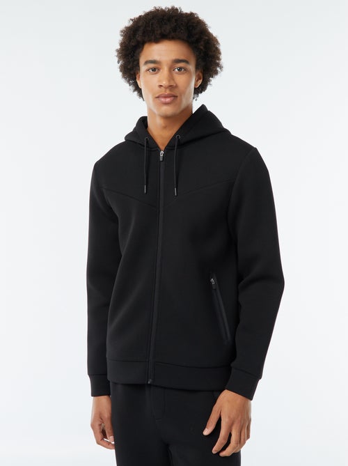 Effen hoodie van neopreenachtige stof - Kiabi
