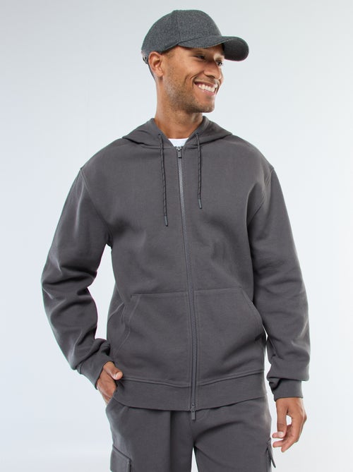 Effen hoodie van piquétricot - Kiabi