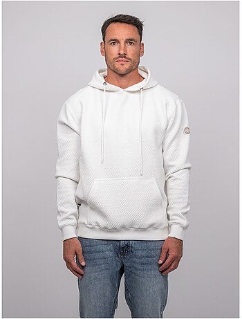 Effen hoodie van wafelbreisel werone