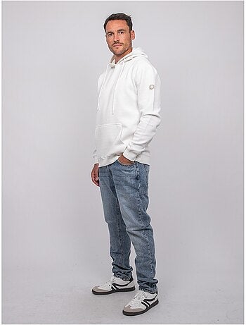 Effen hoodie van wafelbreisel werone