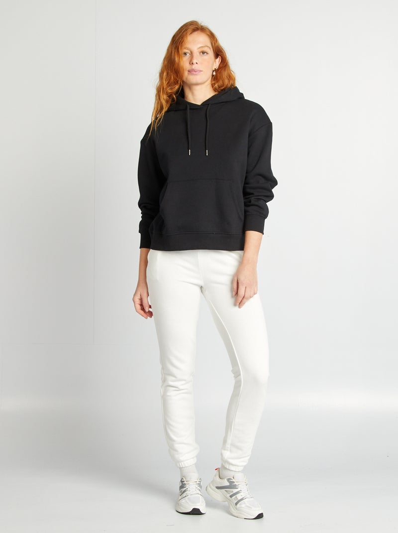 Effen hoodie zwart - Kiabi