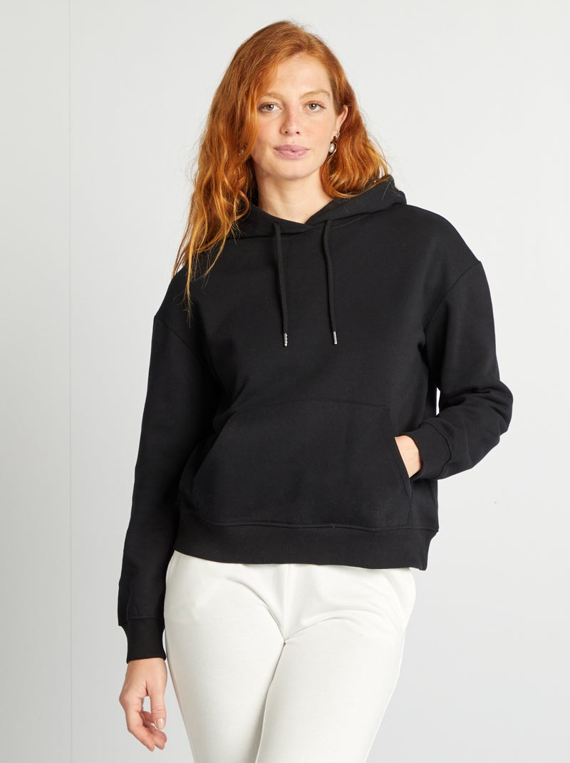 Effen hoodie zwart - Kiabi