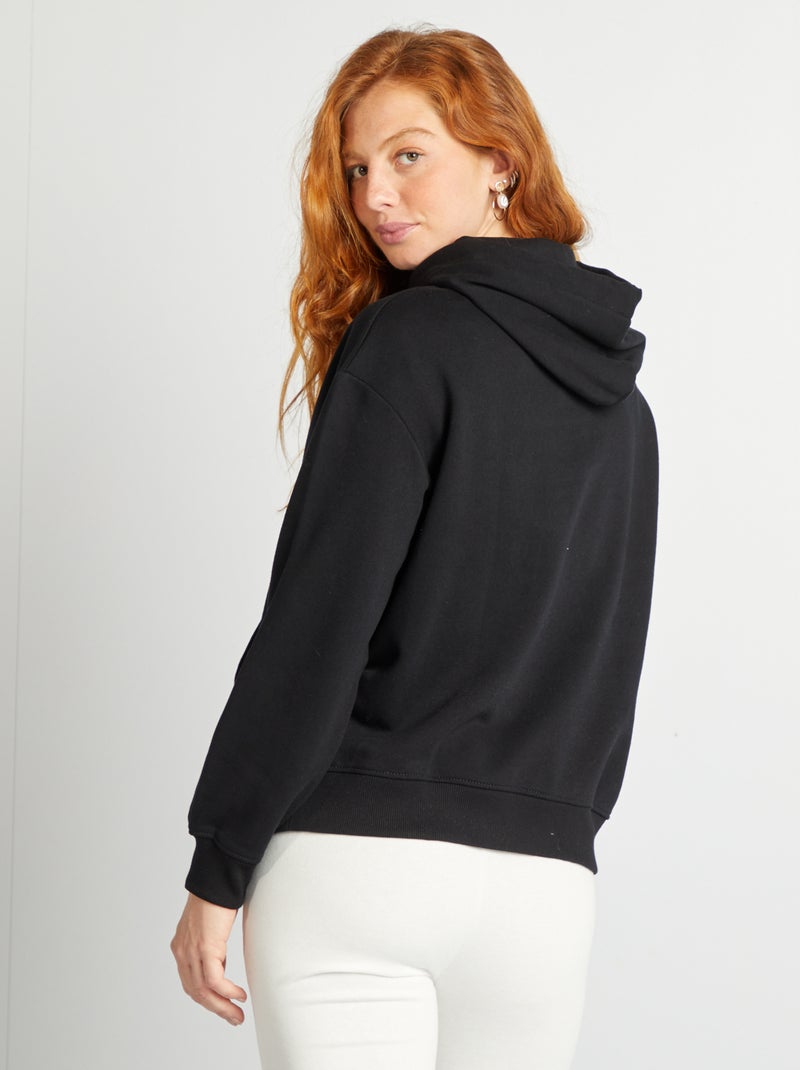 Effen hoodie zwart - Kiabi