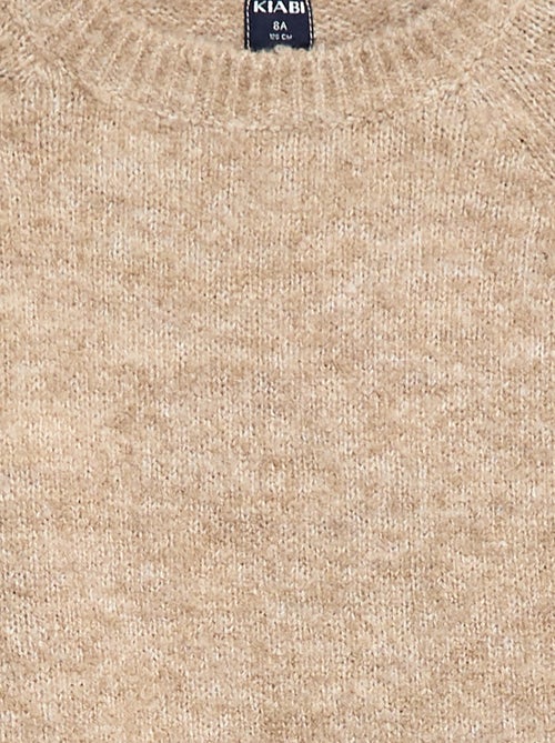 Effen jacquardtrui met ronde hals - Kiabi