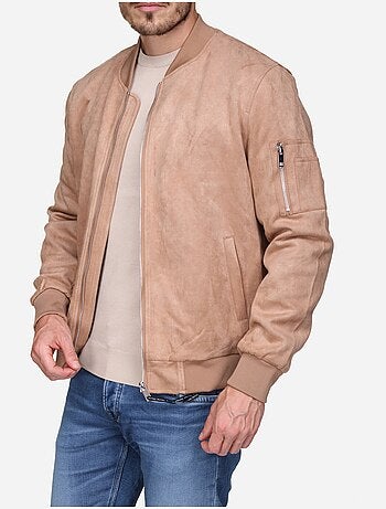 Effen jasje van suède-imitatie - Frilivin