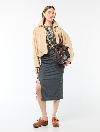 Effen jasje van suèdine