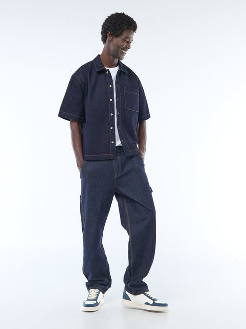Effen jeans hemd met korte mouwen - Kiabi Effen jeans hemd met korte mouwen - Kiabi