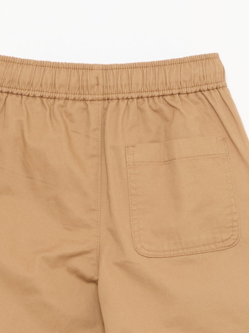 Effen jogger met boorden Biege - Kiabi