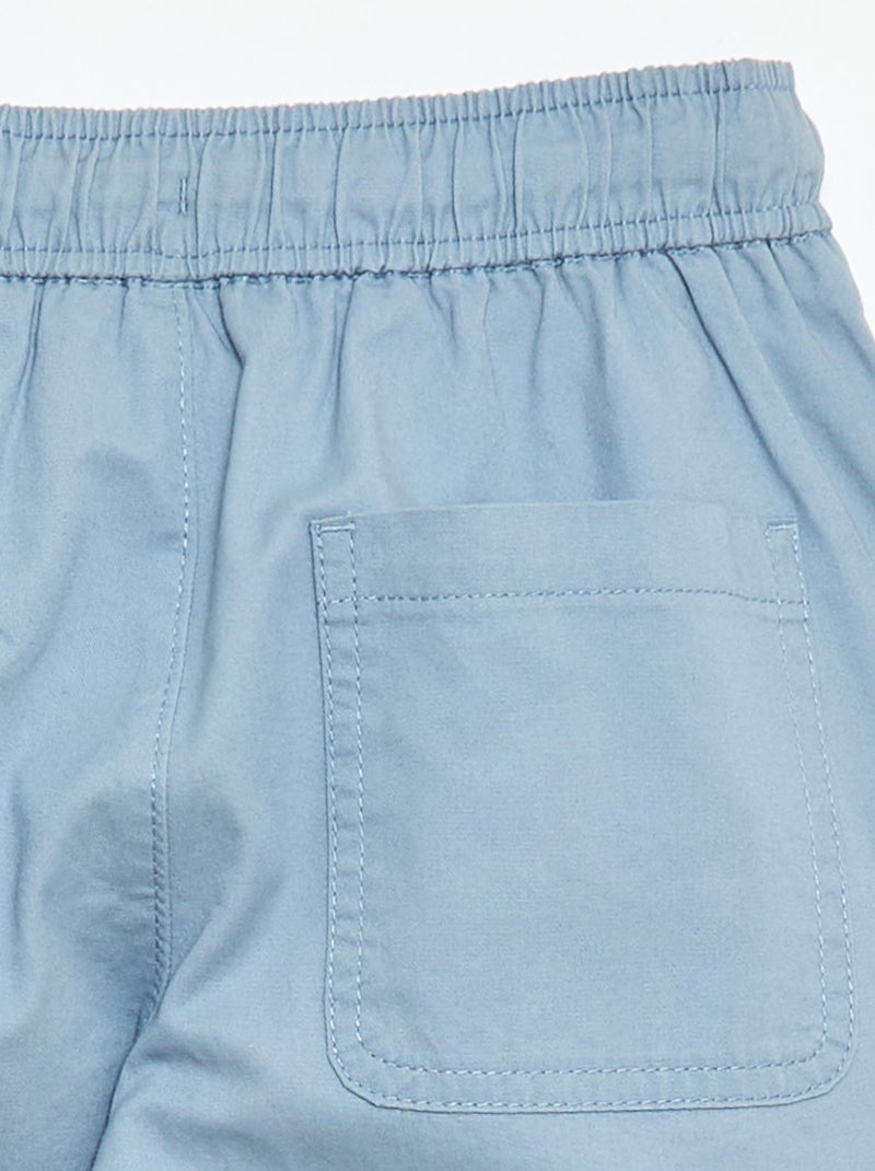 Effen jogger met boorden Blauw - Kiabi