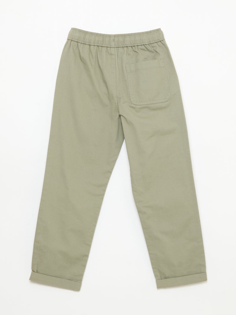 Effen jogger met boorden Groen - Kiabi