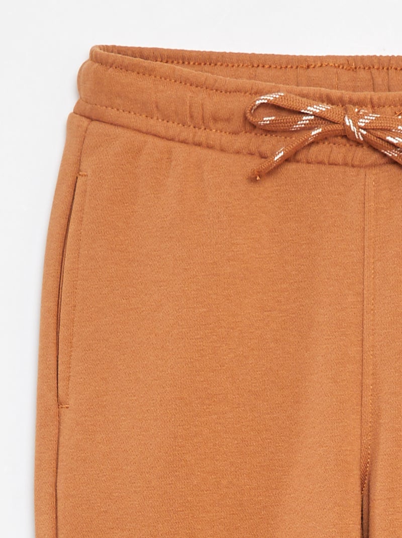 Effen joggingbroek - Nauwsluitend model Bruin - Kiabi