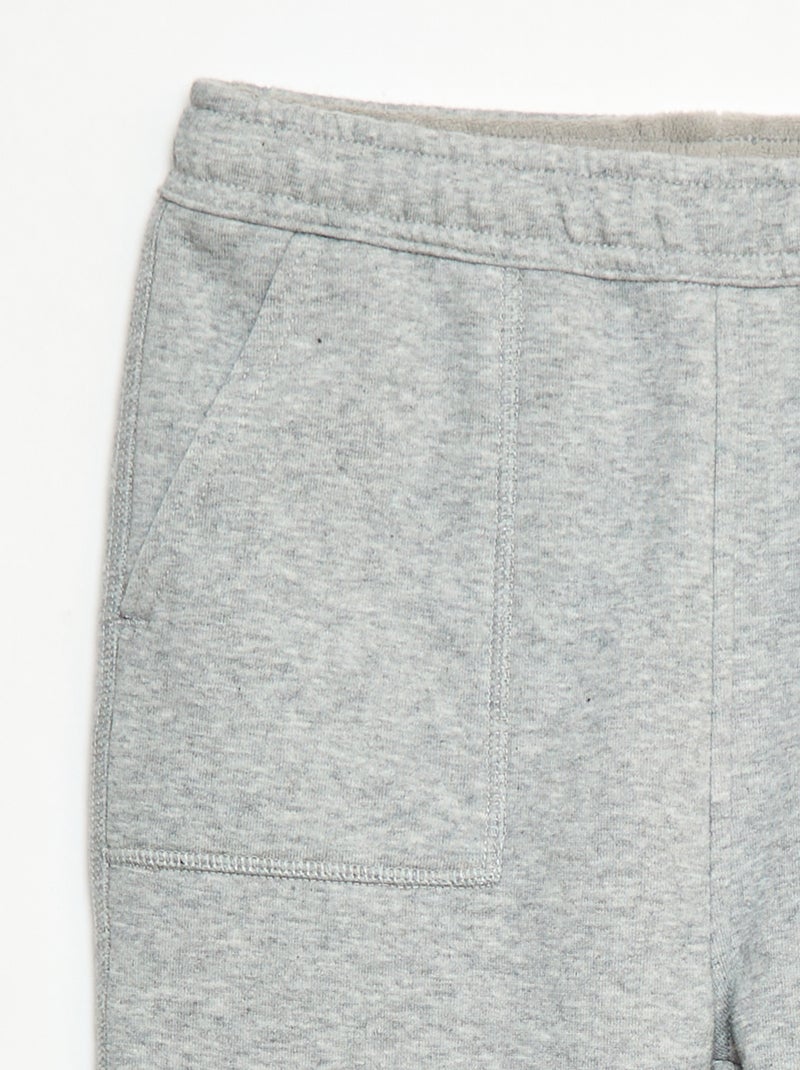 Effen joggingbroek met 2 zakken Grijs - Kiabi