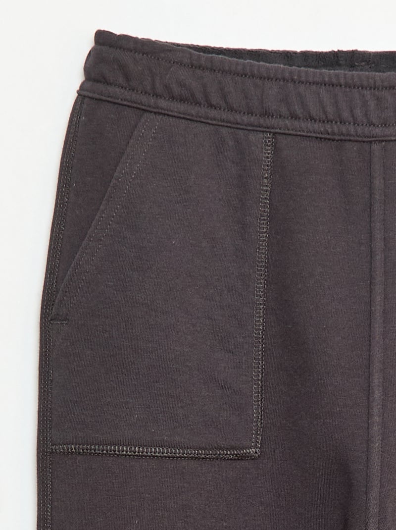 Effen joggingbroek met 2 zakken Zwart - Kiabi