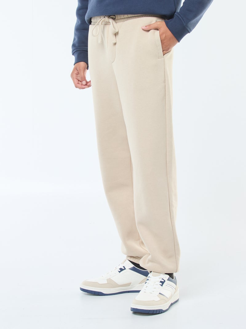 Joggingbroek, elastische tailleband, zijstrepen, zwart | Ulla Popken