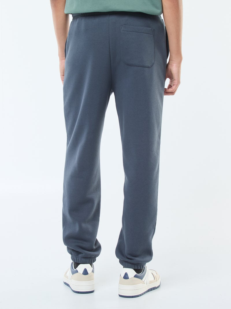 Lange sportbroek voor heren, lange katoenen sportbroek met elastische tailleband, trekkoord en zakken, Blauw, XXL