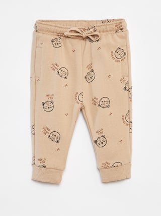 Effen joggingbroek met elastische tailleband