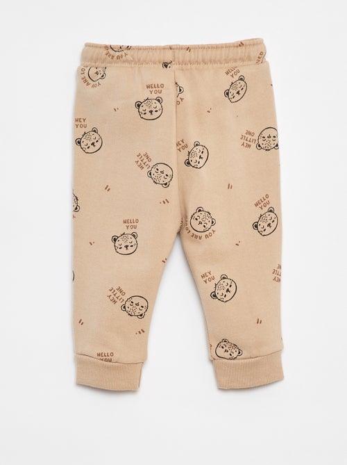 Effen joggingbroek met elastische tailleband - Kiabi