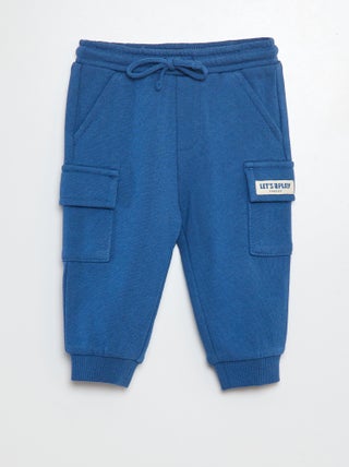 Effen joggingbroek met klepzakken