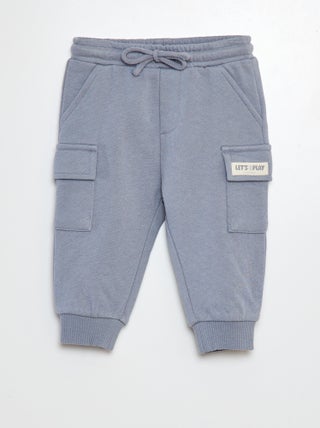 Effen joggingbroek met klepzakken
