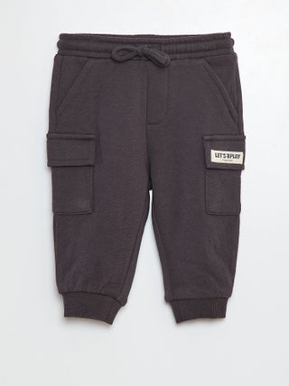 Effen joggingbroek met klepzakken