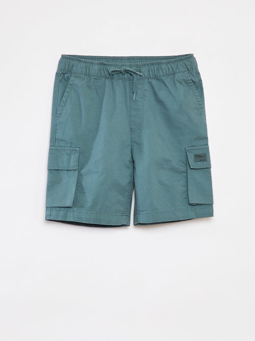 Effen joggingbroek met zakken met klepje - Kiabi