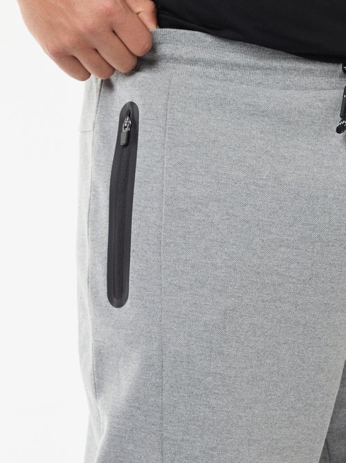 Effen joggingbroek van katoenen piquétricot - Kiabi