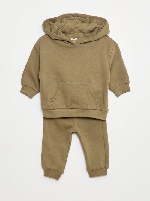 Effen joggingpak van sweatstof - Sweater + broek - 2-delig - Kiabi