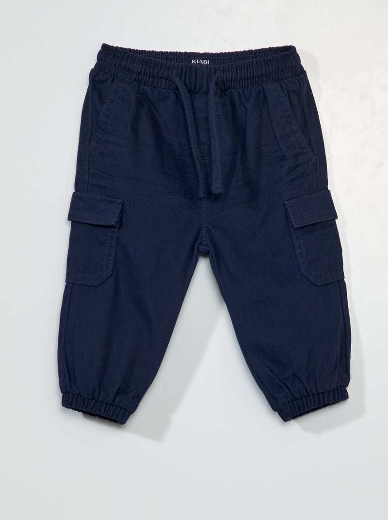 Effen jogpant blauw - Kiabi
