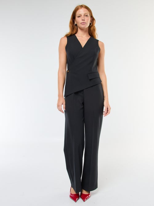Effen jumpsuit met giletje als lijfje - Kiabi