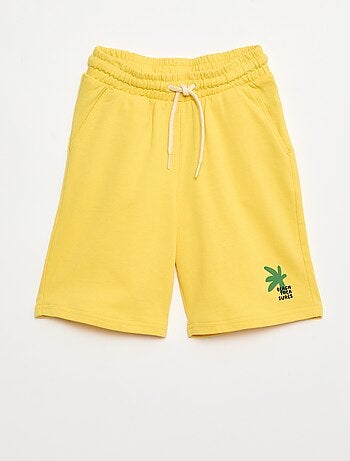 Effen katoenen bermuda