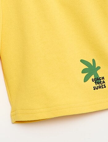 Effen katoenen bermuda