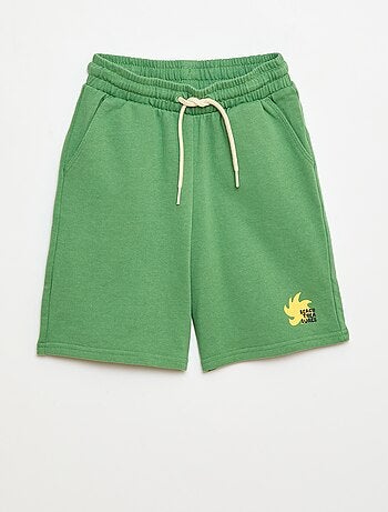 Effen katoenen bermuda