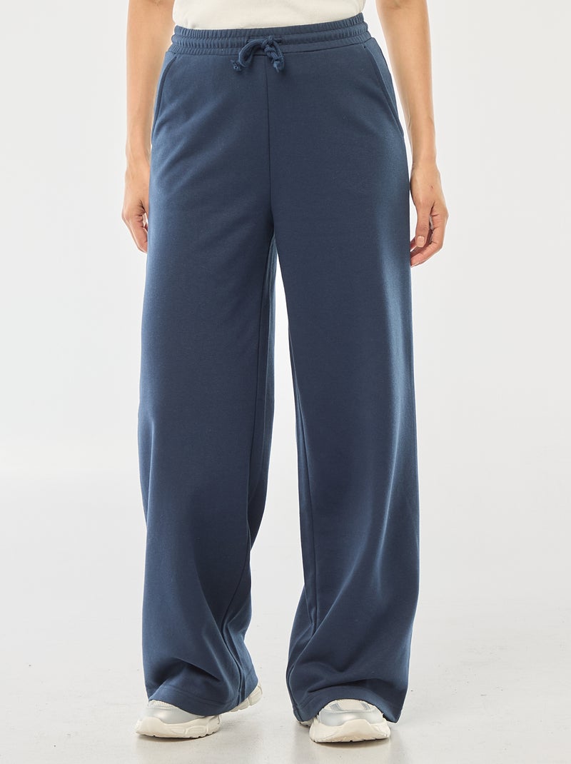 Effen katoenen joggingbroek Blauw - Kiabi