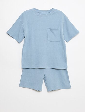 Effen katoenen pyjamaset