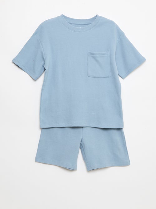 Effen katoenen pyjamaset - Kiabi