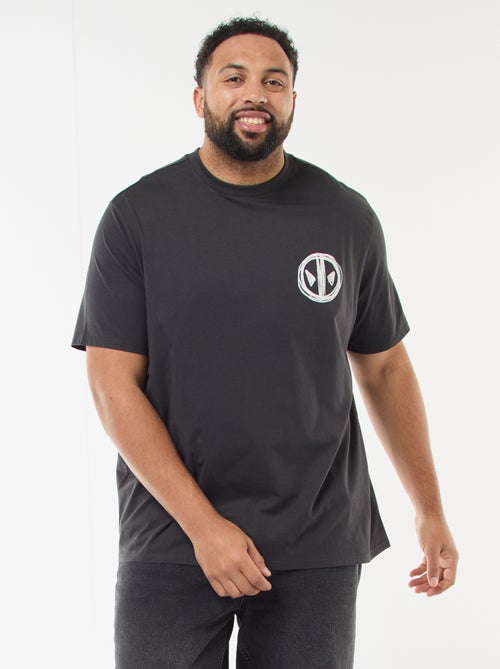 Effen, katoenen T-shirt met Marvel/Deadpool-print - Kiabi