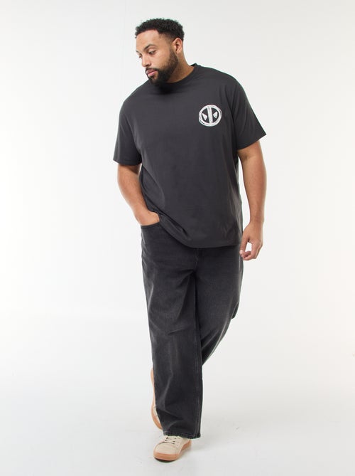 Effen, katoenen T-shirt met Marvel/Deadpool-print - Kiabi