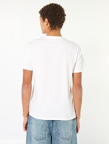 Effen, katoenen T-shirt met print