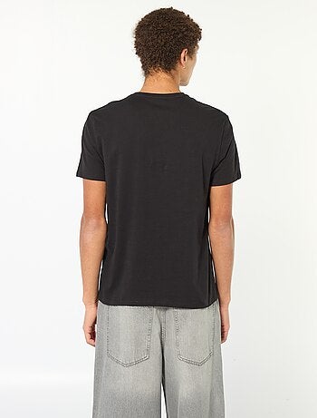 Effen, katoenen T-shirt met print