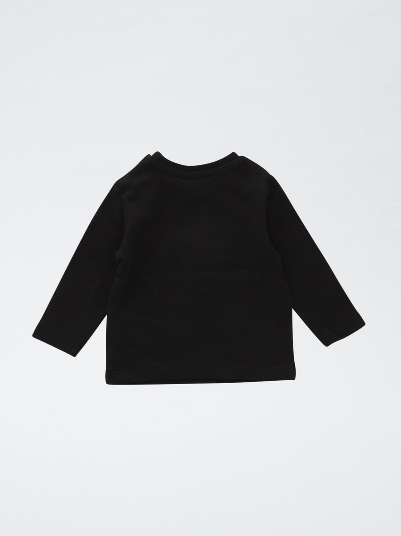 Effen, katoenen T-shirt met The Rolling Stones-print Zwart - Kiabi