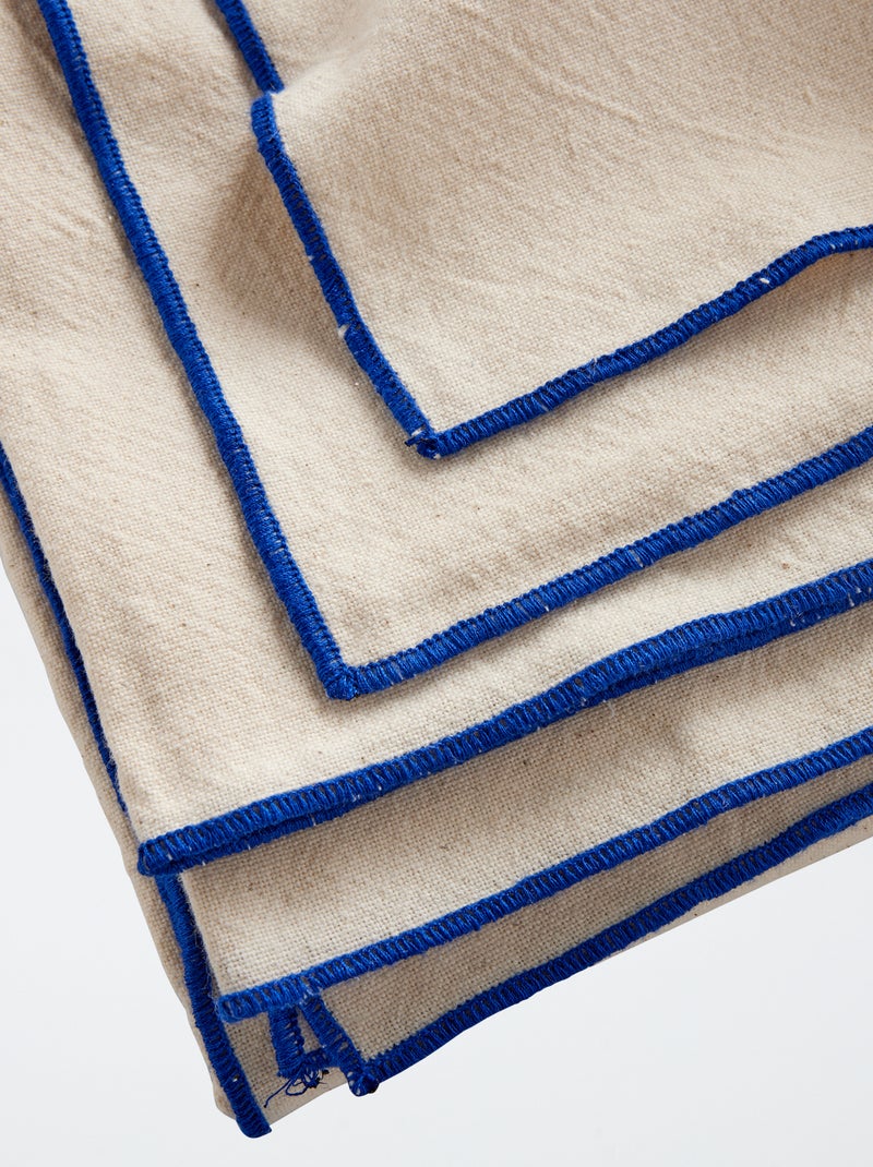 Effen katoenen tafelkleed BLAUW - Kiabi