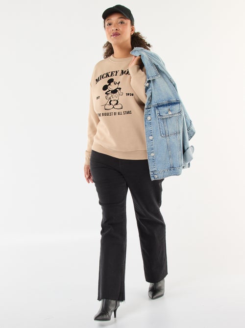 Effen katoenen trui met print 'Disney' 'Mickey' - Kiabi